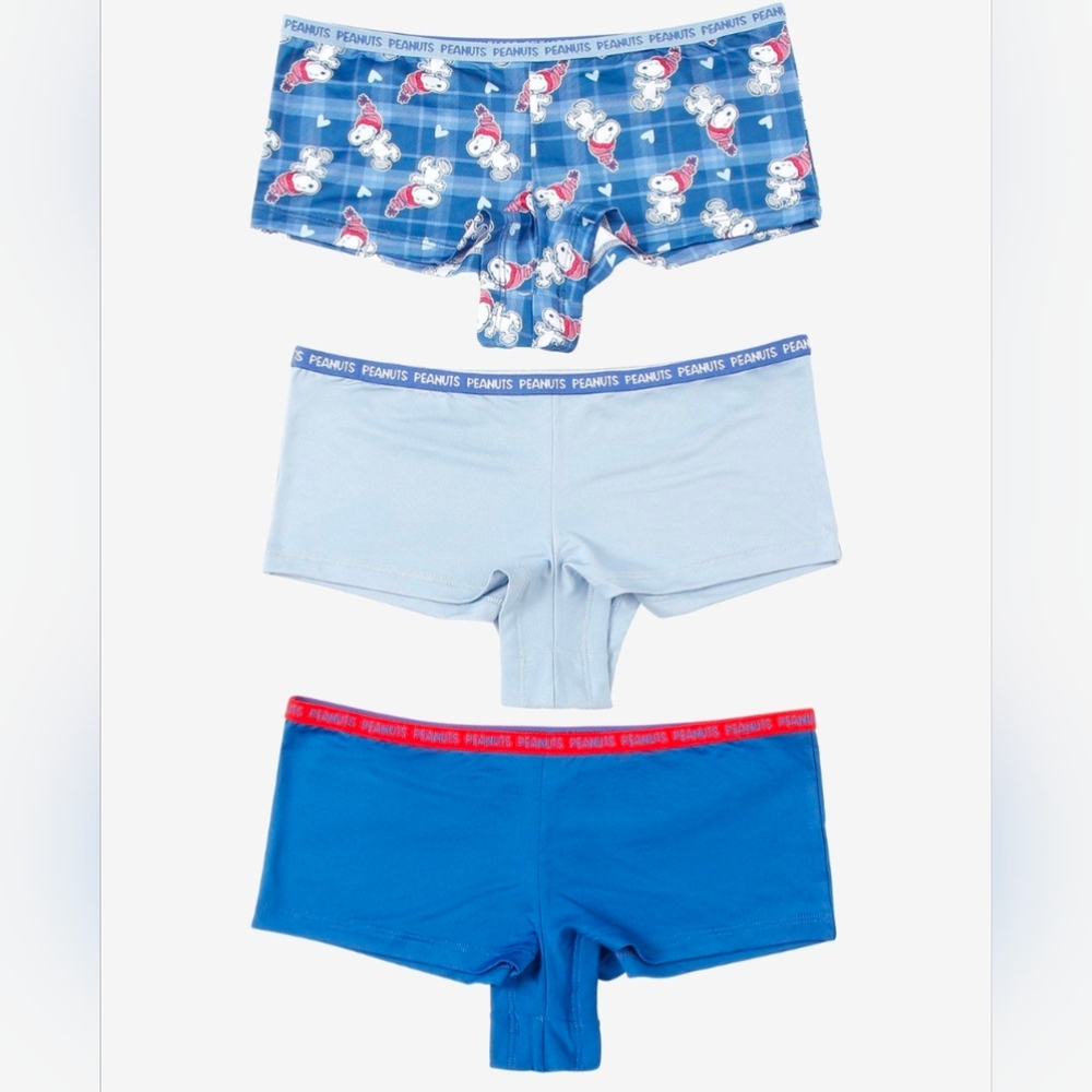 Peanuts Snoopy 3-pack Of Boyshort Panties Underwear Size XL New!